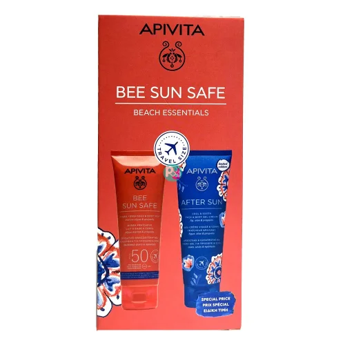 Apivita Bee Sun Safe Hydra Fresh Face Body SPF50 100ml - After Sun Cool Sooth 100ml (Travel Size)